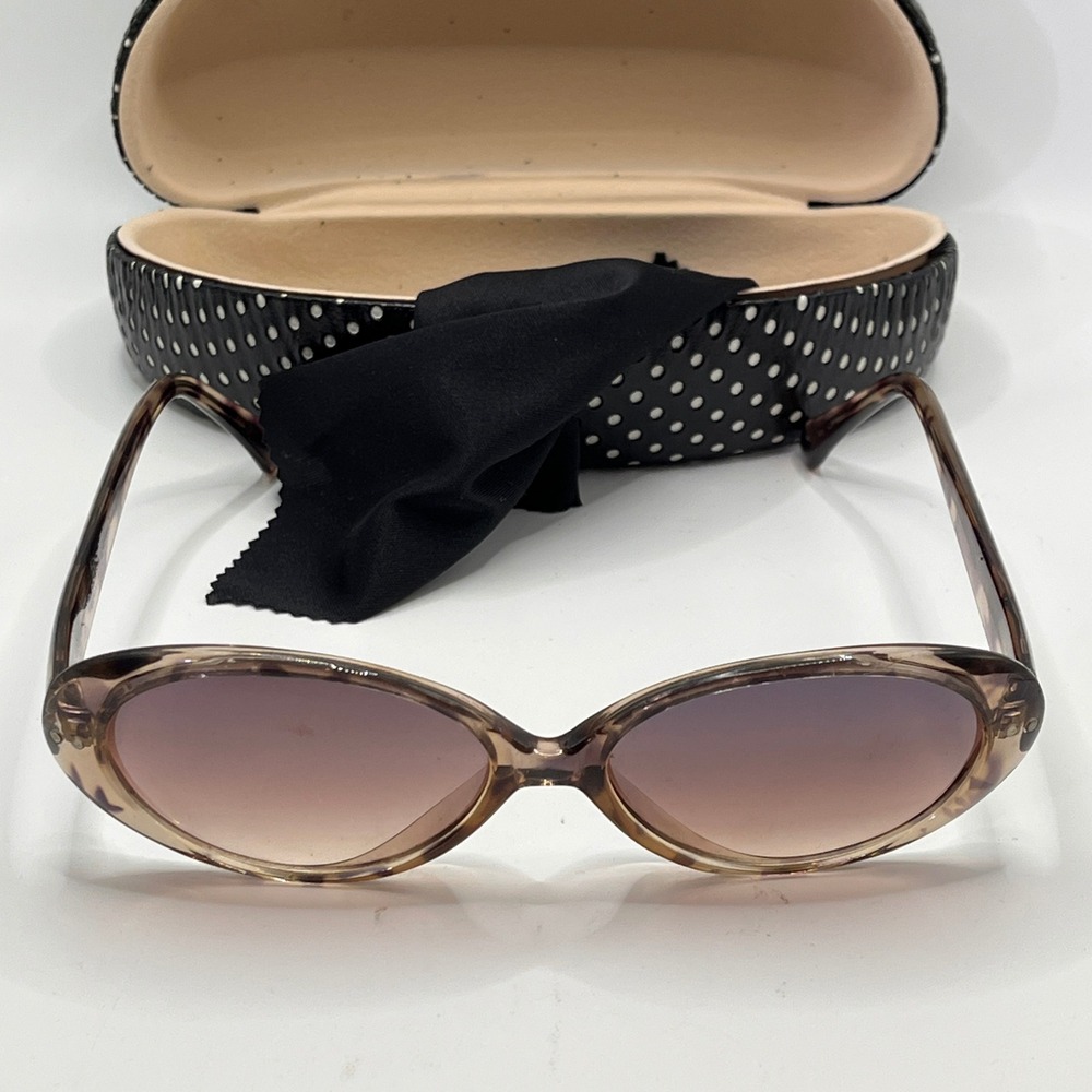 Tortoise Cat‎ Eye Sunglasses Gradient Brown Lenses with Case